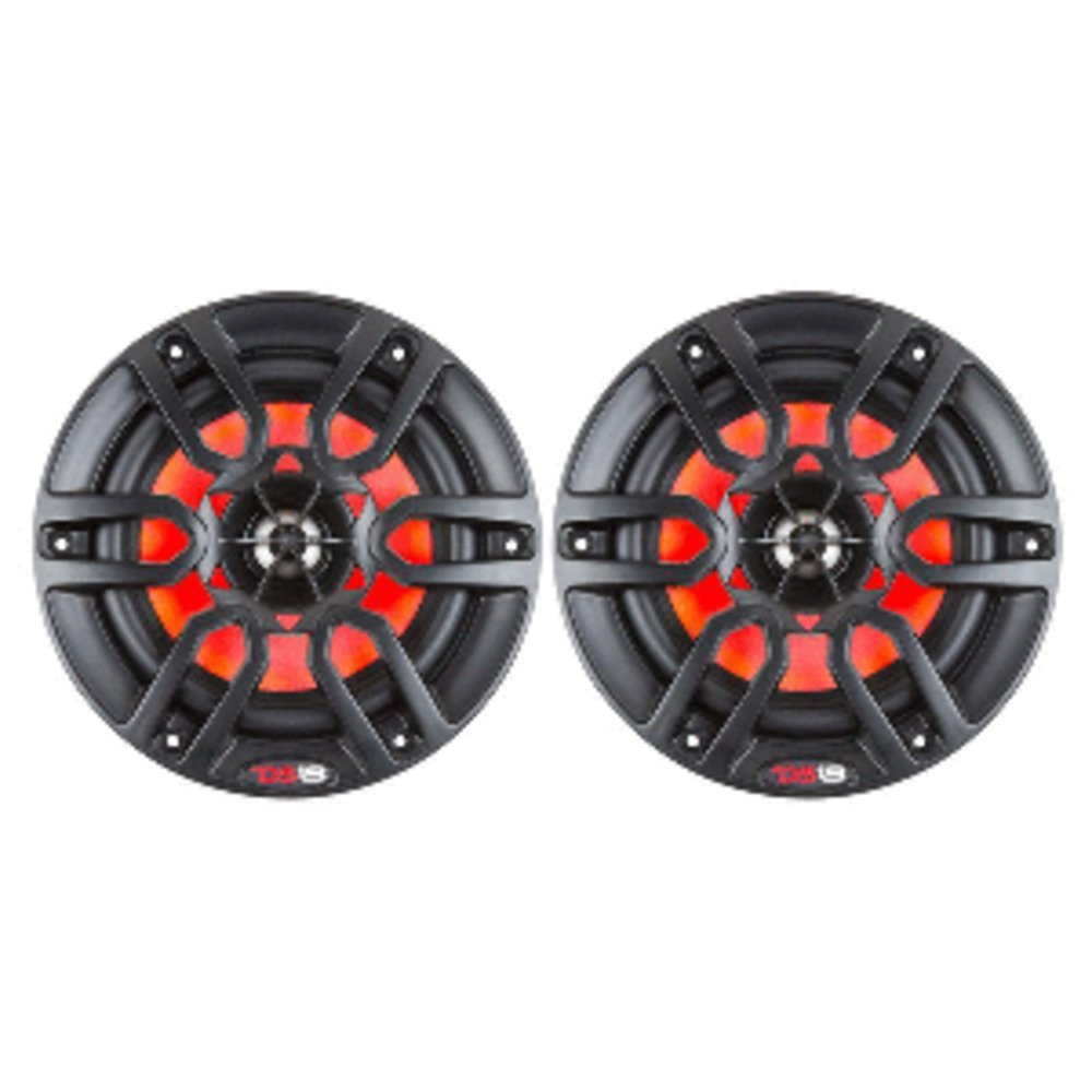DS18 HYDRO 8" 2-Way Marine Speakers w/RGB LED Lights 375W - Matte Black