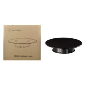 Rotary Display Turntable Stand Medium 10 Inches with Black Top for 1/64, 1/43, 1/32, 1/24, 1/18 Scale Models by Autoart 98014