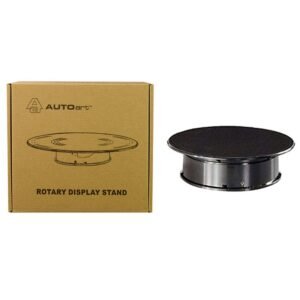 Rotary Display Turntable Stand Small 8 Inches with Black Top for 1/64, 1/43, 1/32, 1/24 Scale Models by Autoart 98017
