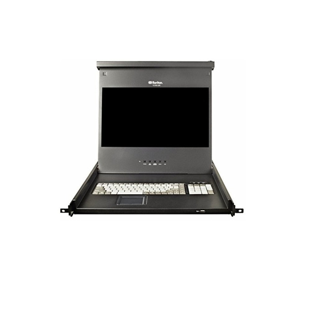 17 Raritan T1700-LED Console Drawer FullHD 1080p DVI VGA USB PS/2 1U Rack Mount LED