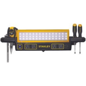 STANLEY PSL1000S 1,000-Lumen Workbench Shop Light with Power Strip