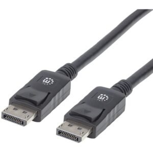 Manhattan 393799 DisplayPort Monitor Cable, 6.6ft