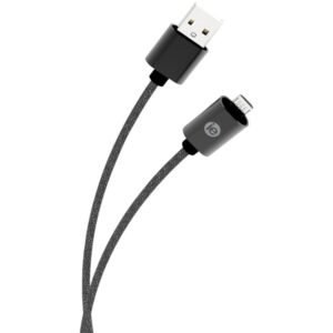 iEssentials IEN-BC10M-BK Charge and Sync Braided Micro USB to USB Cable, 10ft (Black)