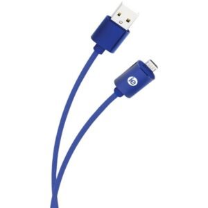 iEssentials IEN-BC6M-BL Charge and Sync Braided Micro USB to USB Cable, 6ft (Blue)