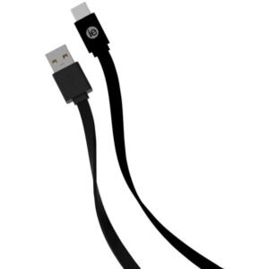 iEssentials IEN-FC4C-BK Flat USB-C to USB-A Cable, 4ft (Black)