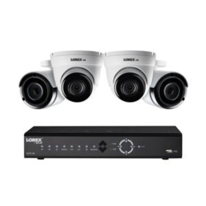 Lorex LNK782C2D2KB 4K Ultra HD 8-Channel PoE IP NVR Security Camera System with Four 4K IP Cameras