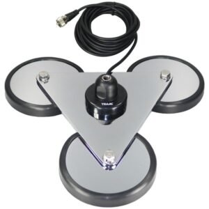 Tram 2692 5" Tri-Magnet CB Antenna Mount with Rubber Boots and 18ft RG58A/U Coaxial Cable