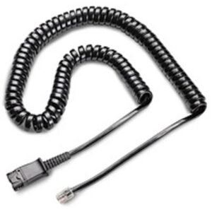 Plantronics 26716-01 QuickDisconnect Handset Cable - 10 Feet - Copper - 1 x 4-pin RJ-11, 1 x Proprietary