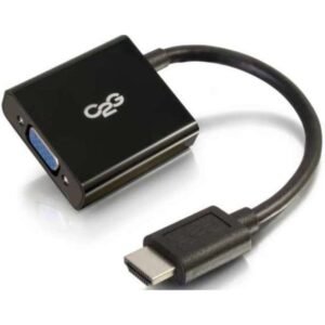 C2G HDMI to VGA Adapter Converter Dongle for Laptops and Tablets - M/F - HDMI/VGA for Video Device, Monitor, Notebook - 8 - 1 x HDMI Male Digital Audio/Video - 1 x HD-15 Female VGA - Shielding - Black