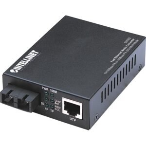 Intellinet Network Solutions Fast Ethernet RJ45 to SC, Multi-Mode, 1.24 miles (2 km) Media Converter - 10/100Base-TX to 100Base-FX