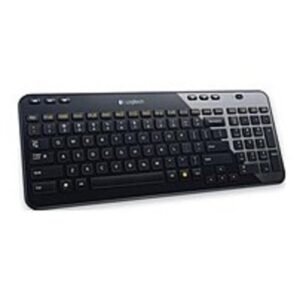 Logitech 920-004088 K360 Wireless RF Keyboard - USB - 2.4 GHz - Glossy Black