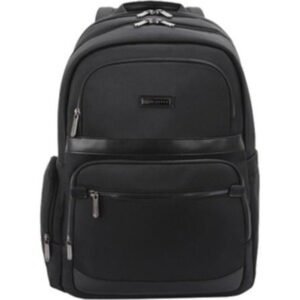 ECO STYLE Exec Carrying Case (Backpack) for 15.6 Notebook - Black - Checkpoint Friendly - Shoulder Strap, Trolley Strap - 18.5 Height x 13.8 Width x 4.3 Depth