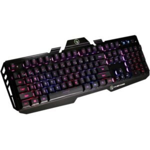 IOGEAR GKB704RGB Kaliber HVER RGB Backlit Keyboard - Brushed Aluminum