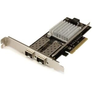 StarTech.com 10G Network Card - 2x 10G Open SFP+ Multimode LC Fiber Connector - Intel 82599 Chip - Gigabit Ethernet Card - Add two 10GbE SPF+ slots to server or workstation for fast high-bandwidth connectivity - 2-port 10G fiber network card with open SFP