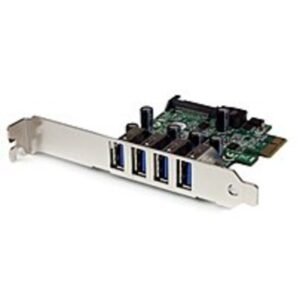StarTech PEXUSB3S4V 4 Port Controller Card Adapter with SATA Power - PCI Express x1 - 4 x USB 3.0